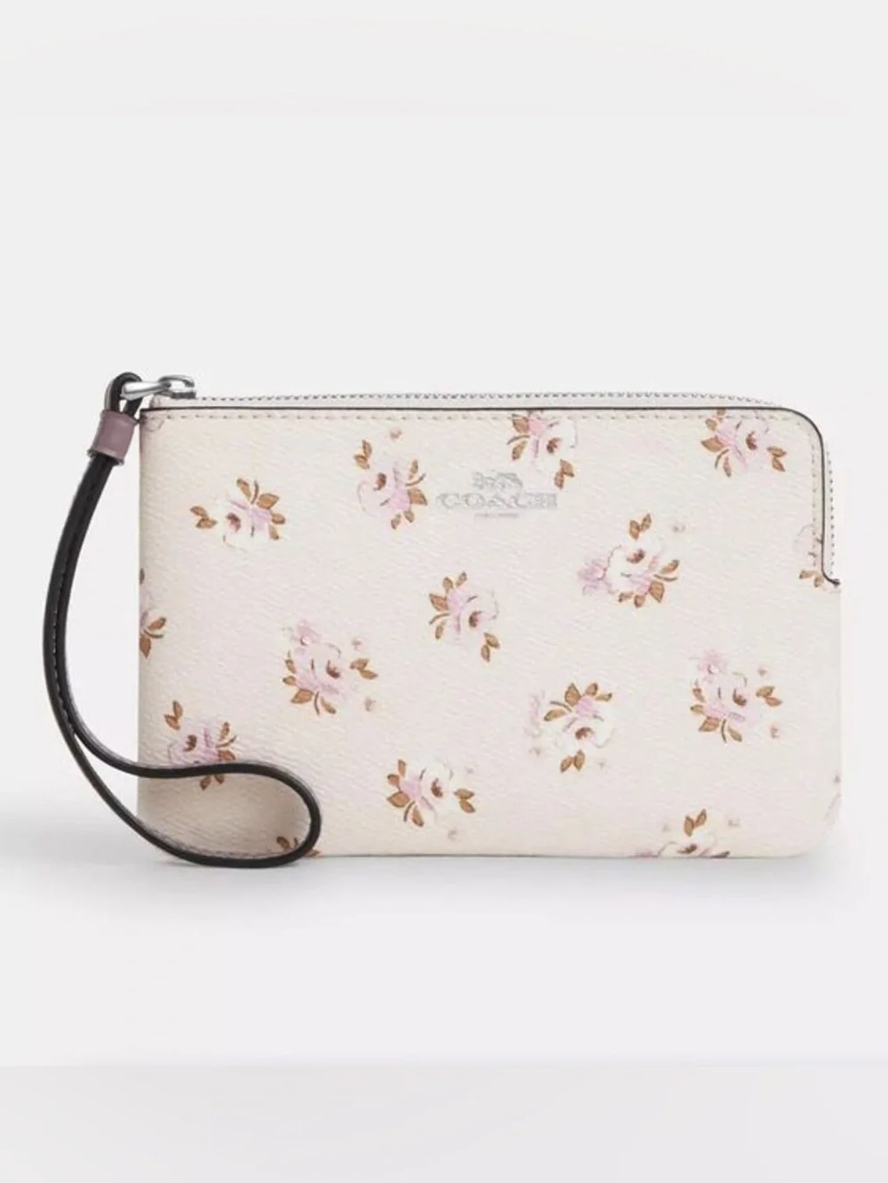 Coach Corner Zip Wristlet | Floral Print (CAL72)